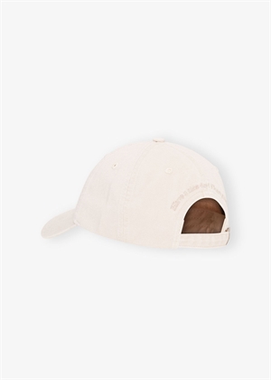 Washed cotton canvas Emb cap Egret A6901 Ganni 